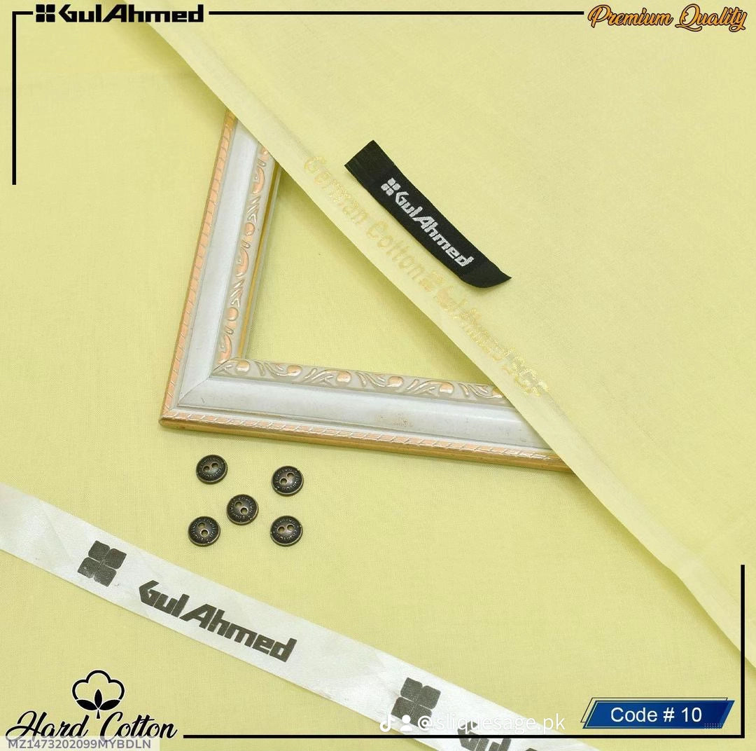 Menβs unstitched hard cotton plain suit